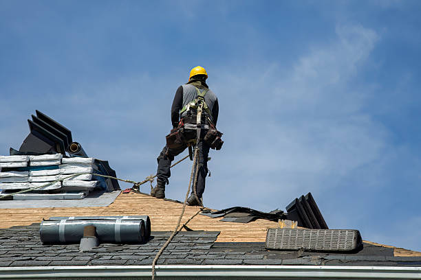 Professional Gutter Installation technician working in Seneca Falls, NY